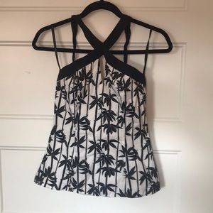 Black and White Bamboo Halter